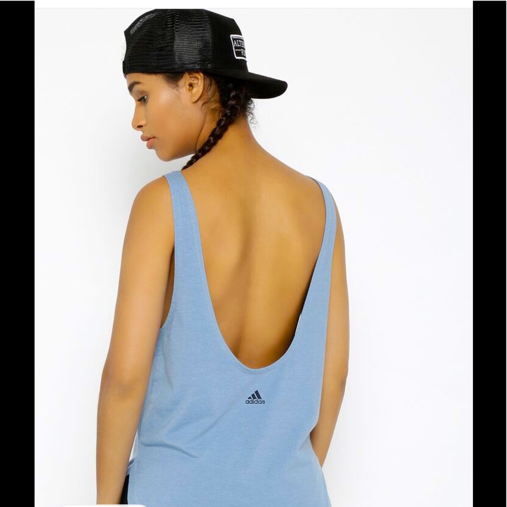Adidas Blue Prime Low Back Training Tank